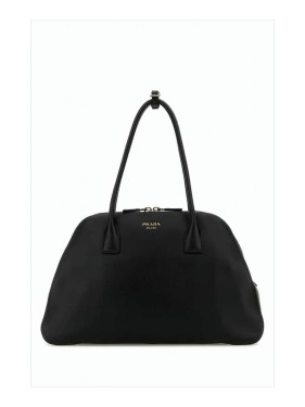 Prada Structured Leather Crossbody Bag With Detachable Strap