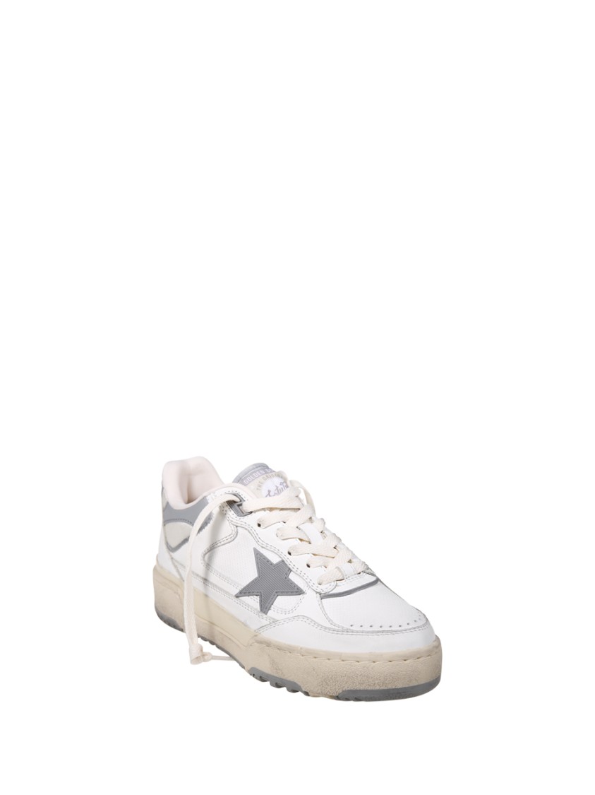 Golden Goose Leather Sneakers With Star Detail In Multi
