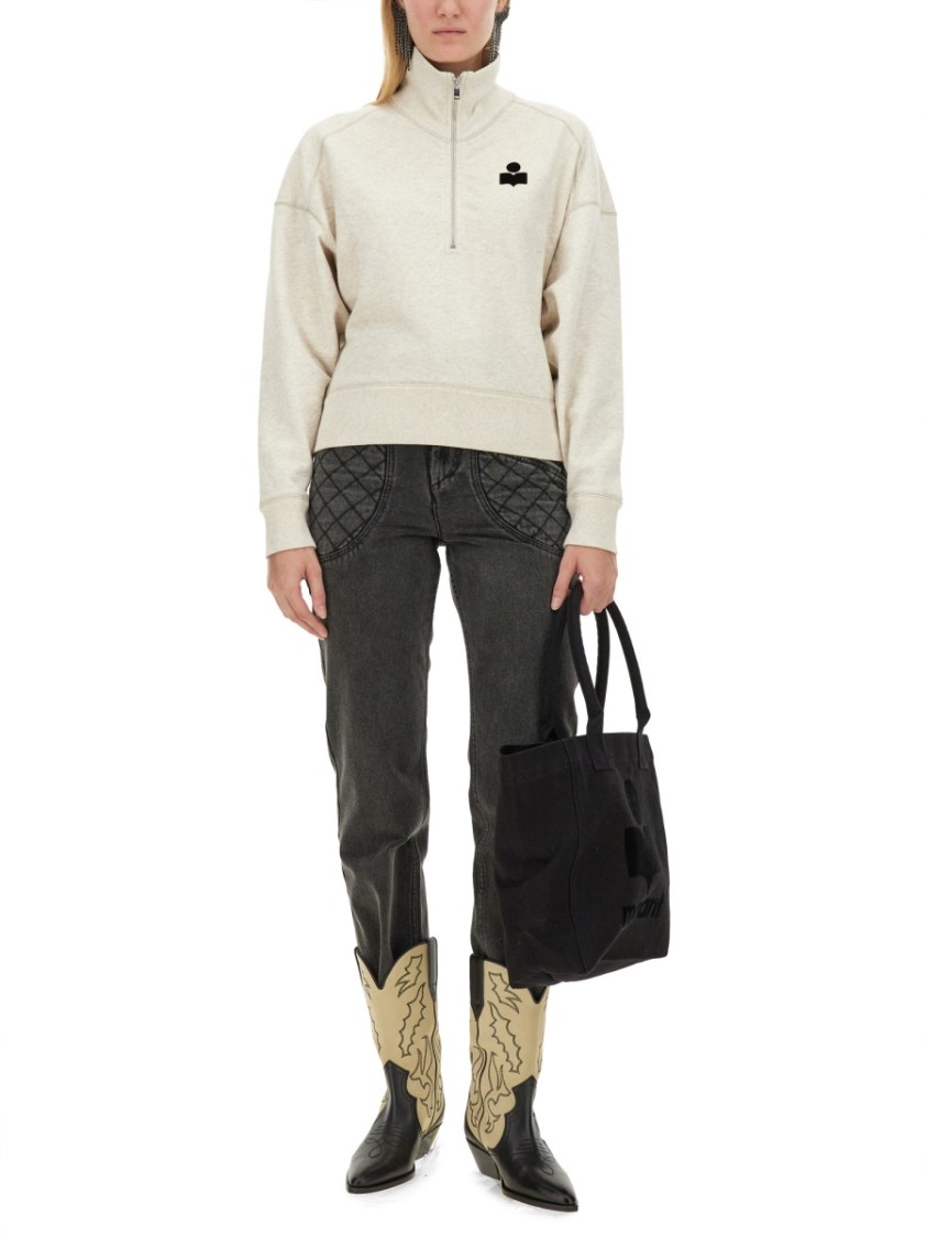 Isabel Marant Étoile Isabel Marant Etoile Women Melange Sand Cotton Blend Ross Sweatshirt In Neutral