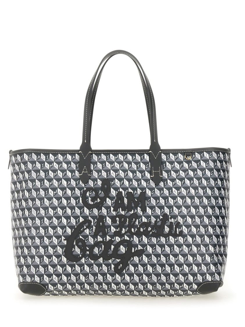 Shop Anya Hindmarch "i Am A Plastic Bag" Tote Bag Small