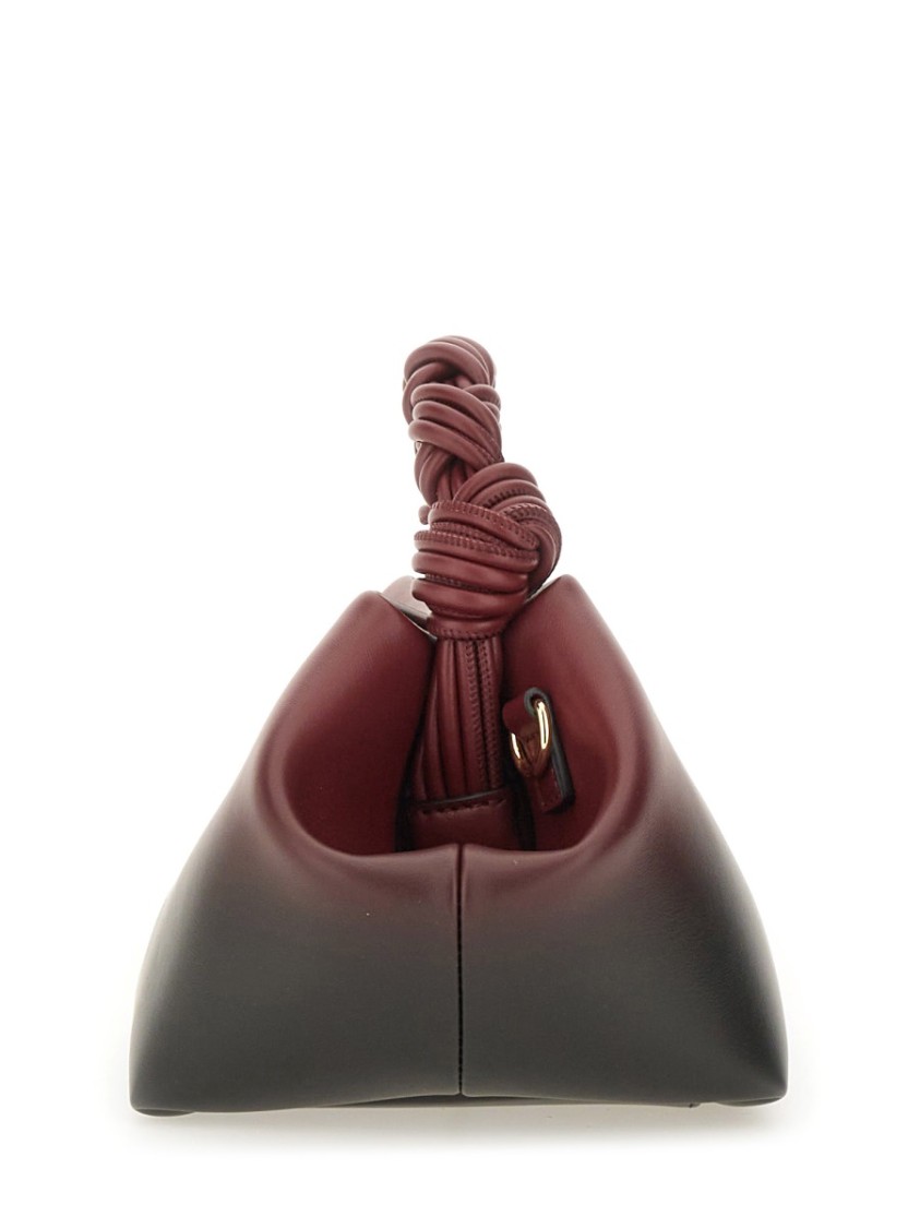 Ganni Small ' Bou' Bag In Red Shaded Lear Blend In Gray