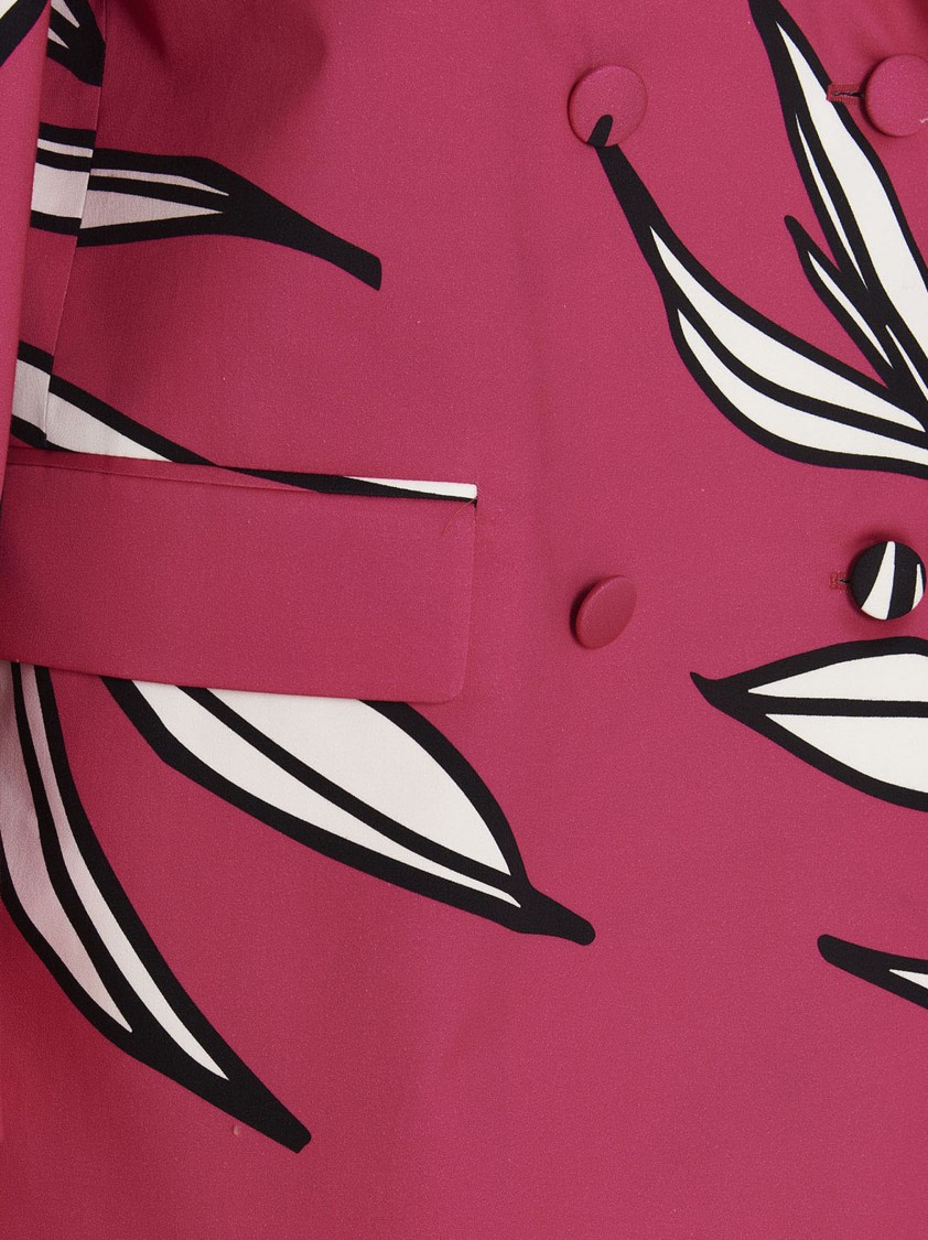 Rochas Floral Pattern Blazer Jacket In Pink