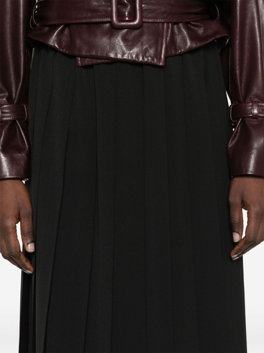 JUNYA WATANABE JUNYA WATANABE PLEATED MIDI SKIRT WITH FLARED DESIGN