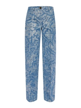 パンツ Etro Brick Virgin Wool Straight Pants With Jacquard Pattern Etro Brick Virgin Wool Pants With Jacquard Pattern | THE LIST