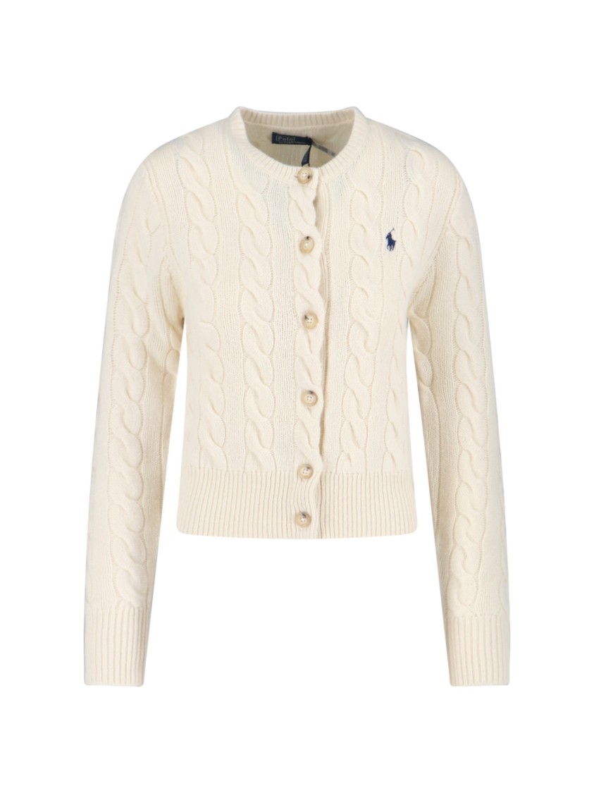Polo Ralph Lauren Wool And Cashmere Cardigan In Neutral
