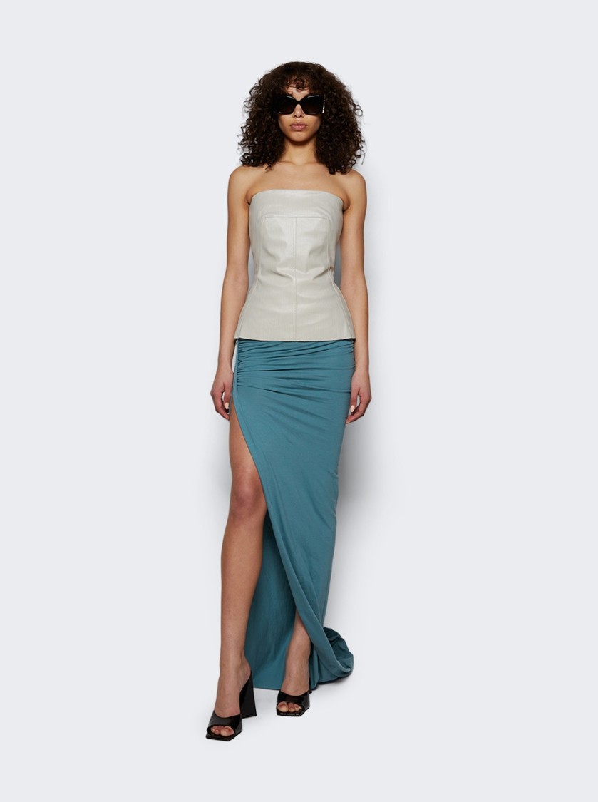 Rick Owens Denim Bustier Top Dinge In White