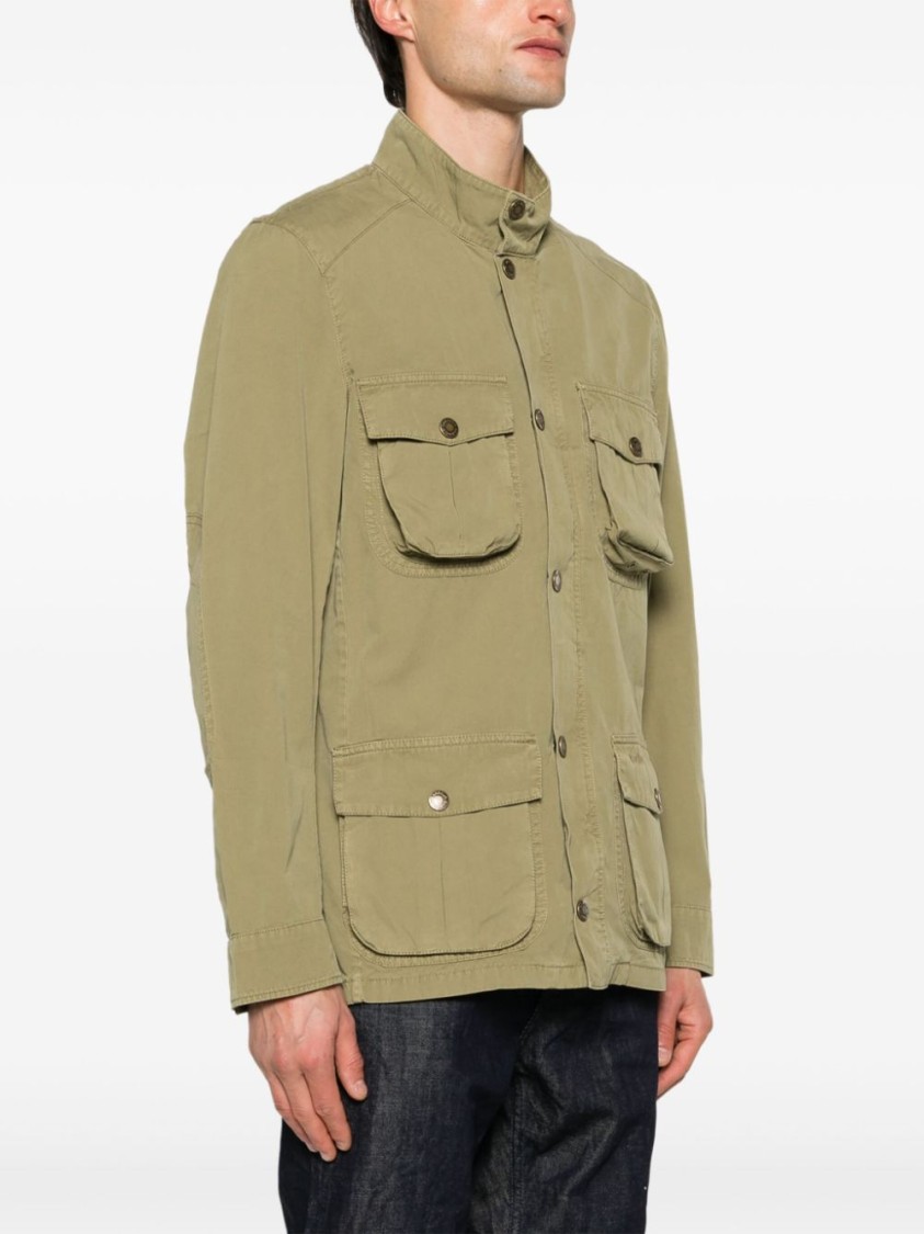 Shop Barbour Classic High Collar Corbridge Jacket In Green