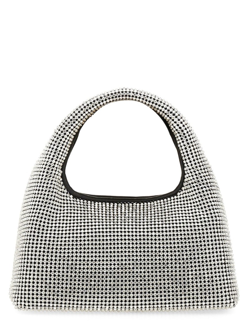 Marc Jacobs The Sack Crystal Embellished Mini Hobo Bag In Silver