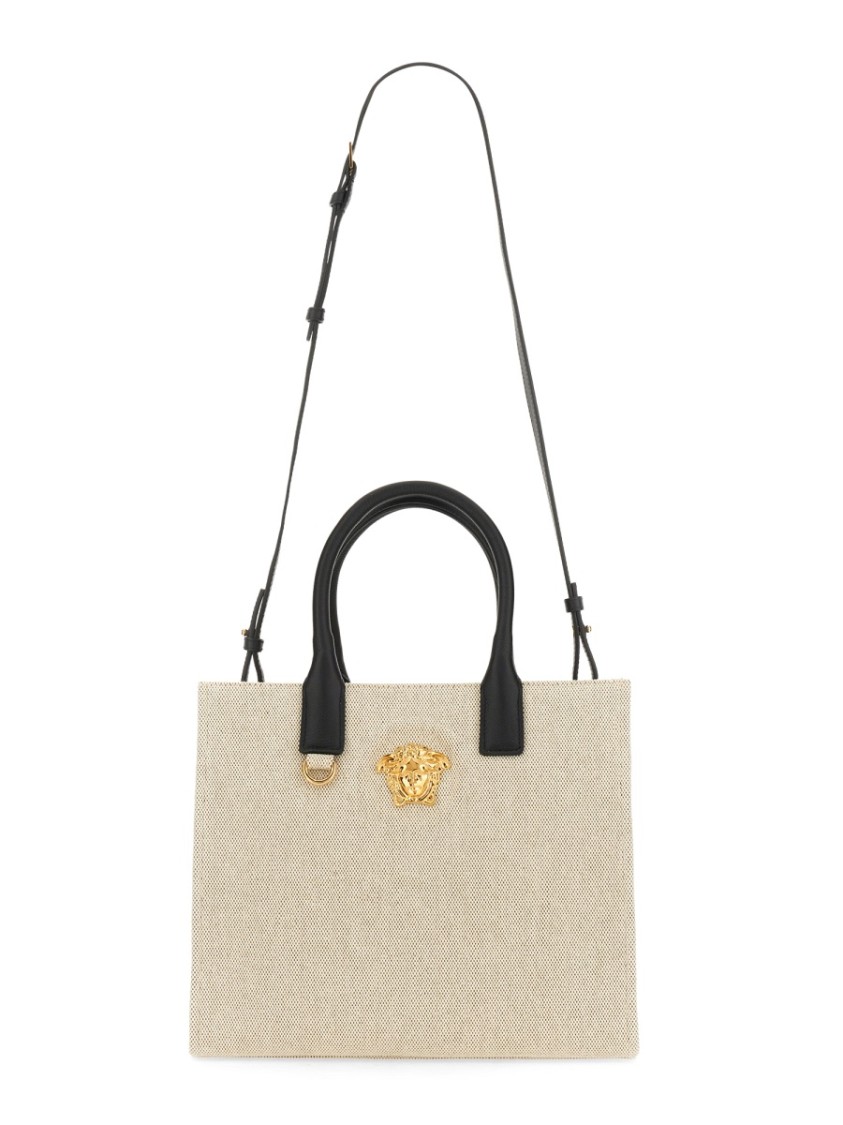 Versace Borsa Shopper Piccola "la Medusa" In Neutrals