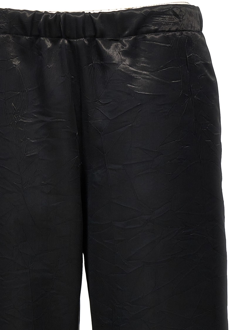 Givenchy Viscose Trousers With Wrinkled Effect In Black
