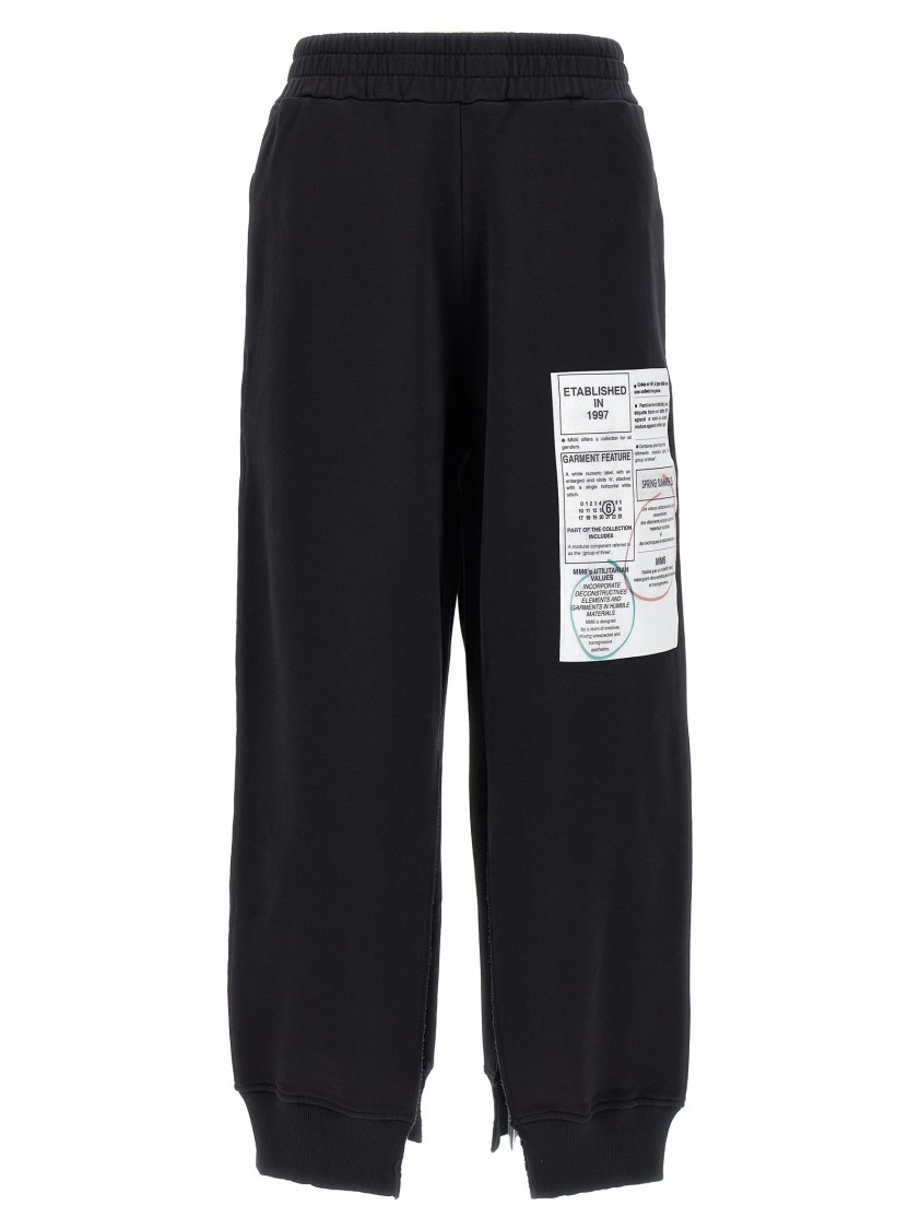 Mm6 Maison Margiela Mm6 By Maison Margiela High-waisted Brushed Cotton Joggers In Black