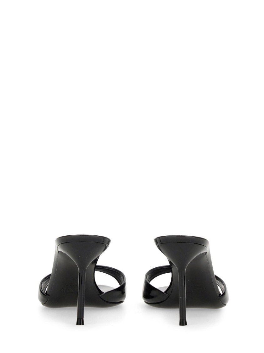 Shop Paris Texas "lidia" Pointed-toe Black Leather Mules