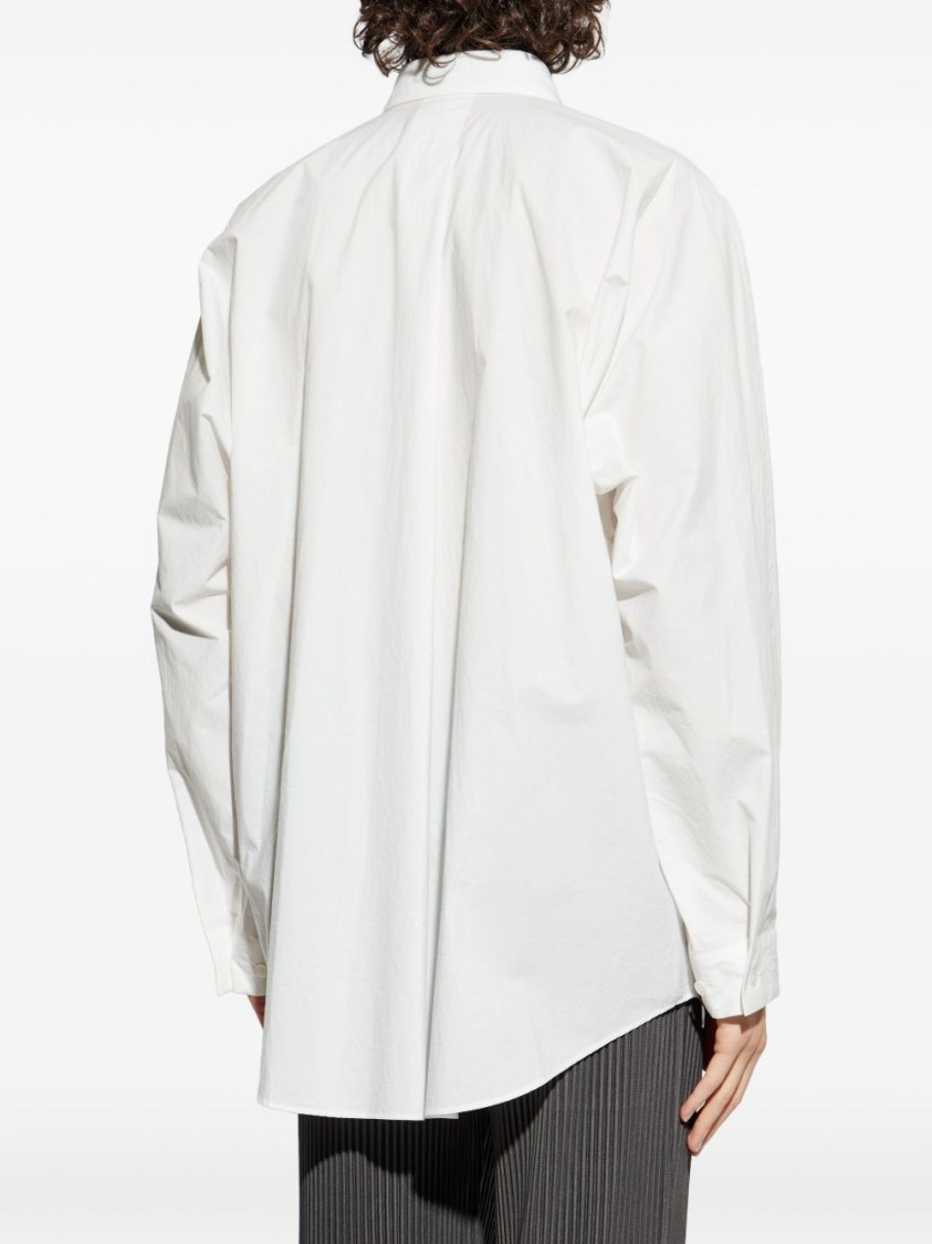 Issey Miyake Shirt With Spread Collar And Chest Patch Pocket