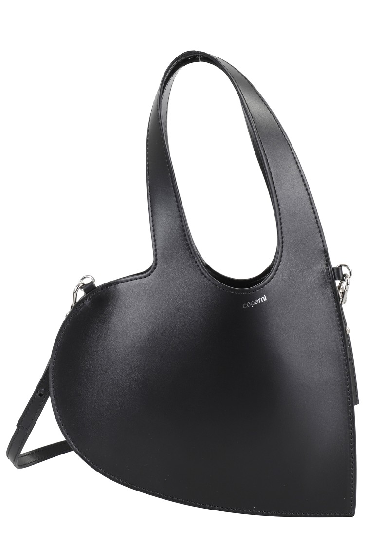 Shop Coperni Crossbody Baby Heart Tote Bag In Black