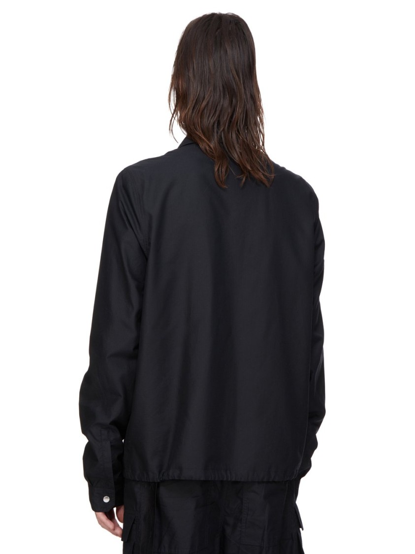 Rick Owens Drkshdw Drkshdw By Rick Owens Button-up Black Jacket With Design In Black