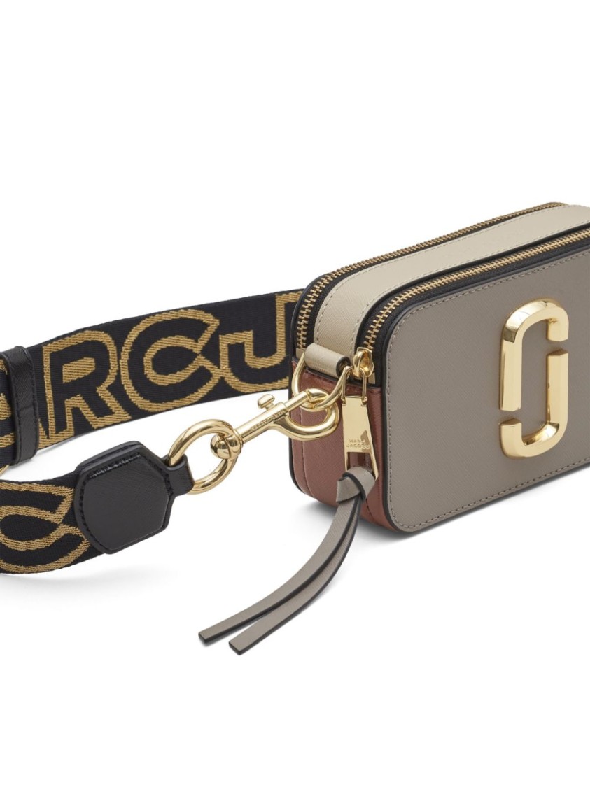 Marc Jacobs Snapshot Leather Cross-body Bag In Neutrals