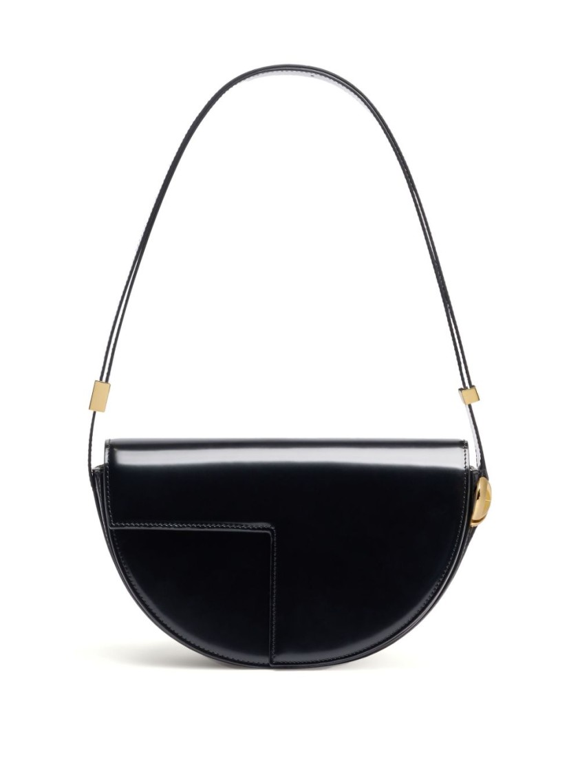 PATOU PATOU HALF-MOON SHAPE BAG WITH FOLDOVER TOP AND MAGNETIC CLOSURE