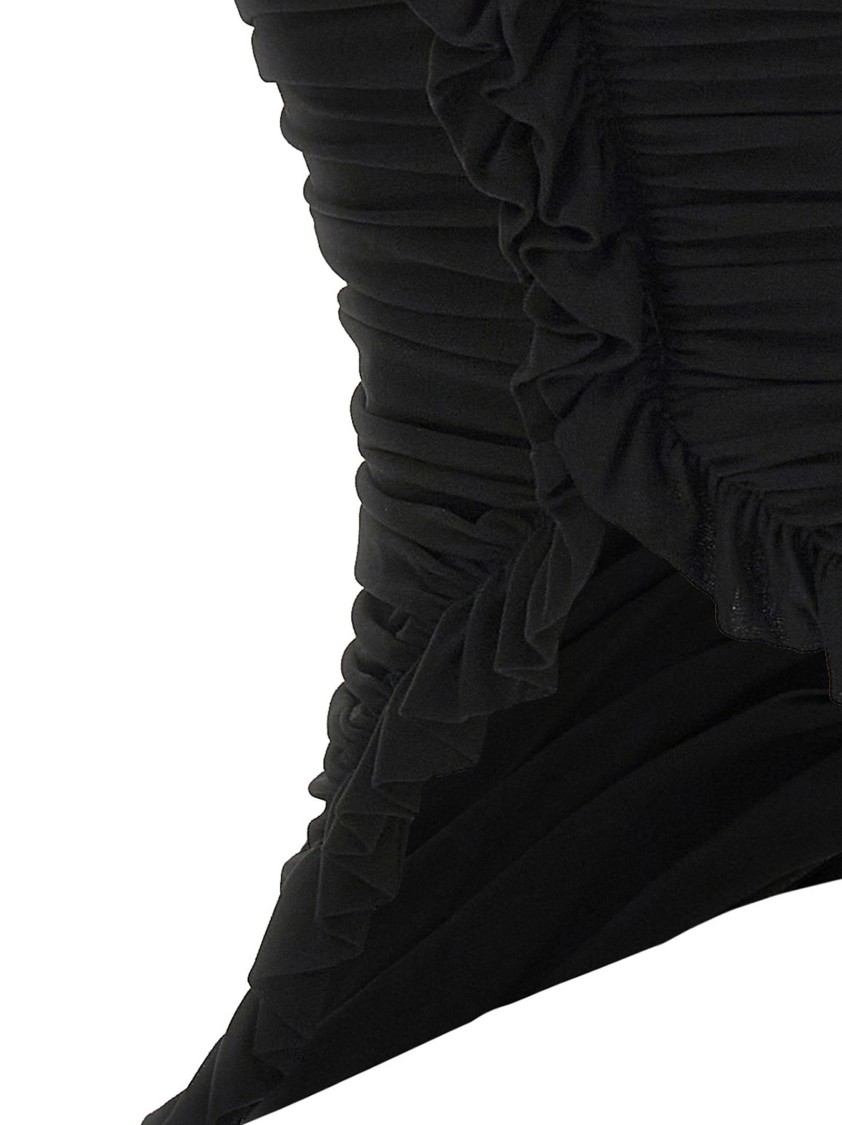 Saint Laurent Jersey Bustier Top In Black