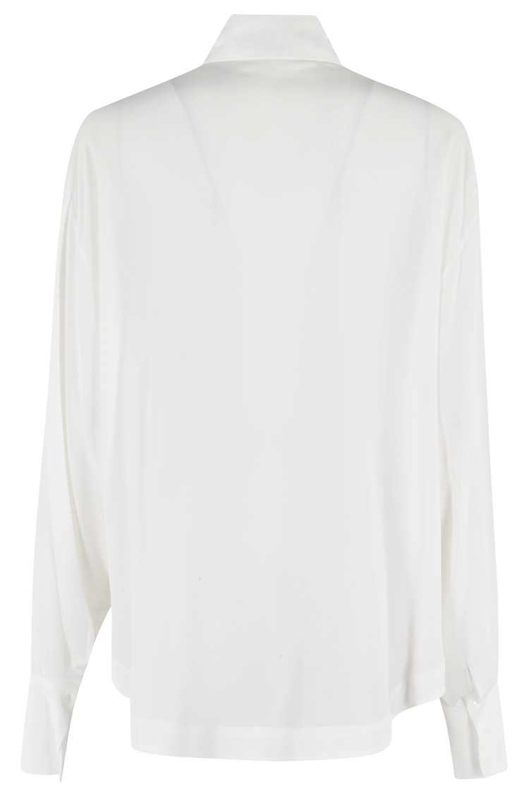 Shop Federica Tosi Over Crepe De Chine Shirt In White