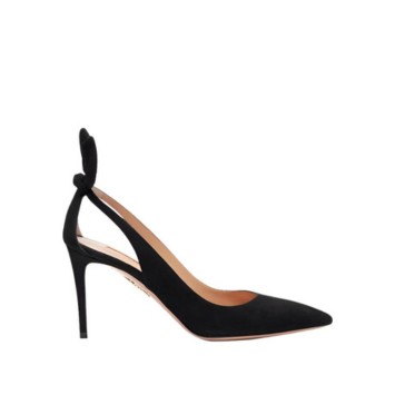 Aquazzura Bow Tie 105mm Leather Pumps