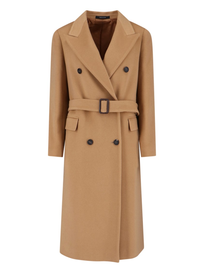 Tagliatore Jole Coat Midi Cashmere - Brown In Brown