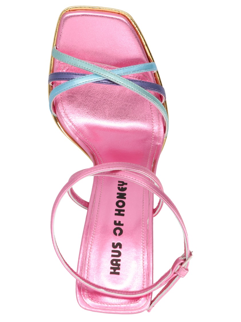 Haus Of Honey Platform Sandals In Multi
