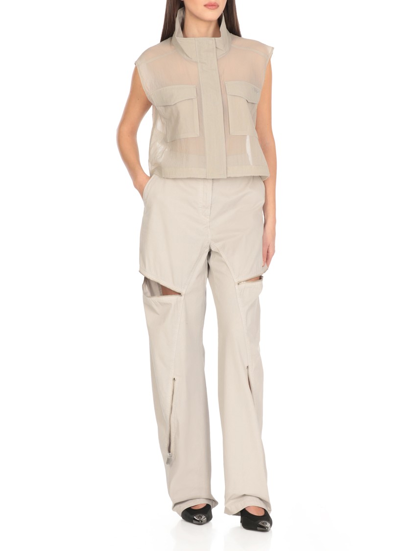 Shop Pinko Grey High Neck Sleeveless Gilet