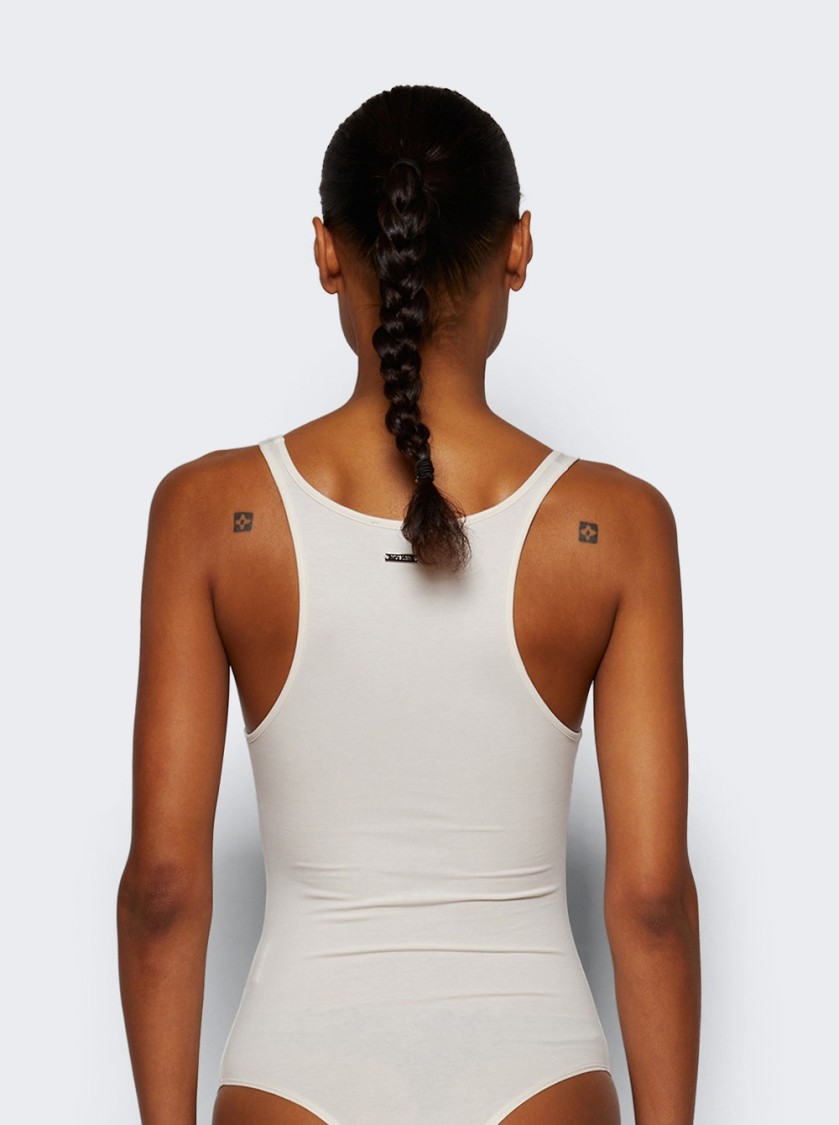 Mugler Pierced Bodysuit - Snow In Neutrals