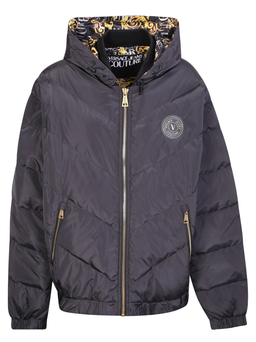 Versace Jeans Couture Quilted Down Jacket In Blue | ModeSens Versace Jeans Couture Quilted Down Jacket In Blue | ModeSens
