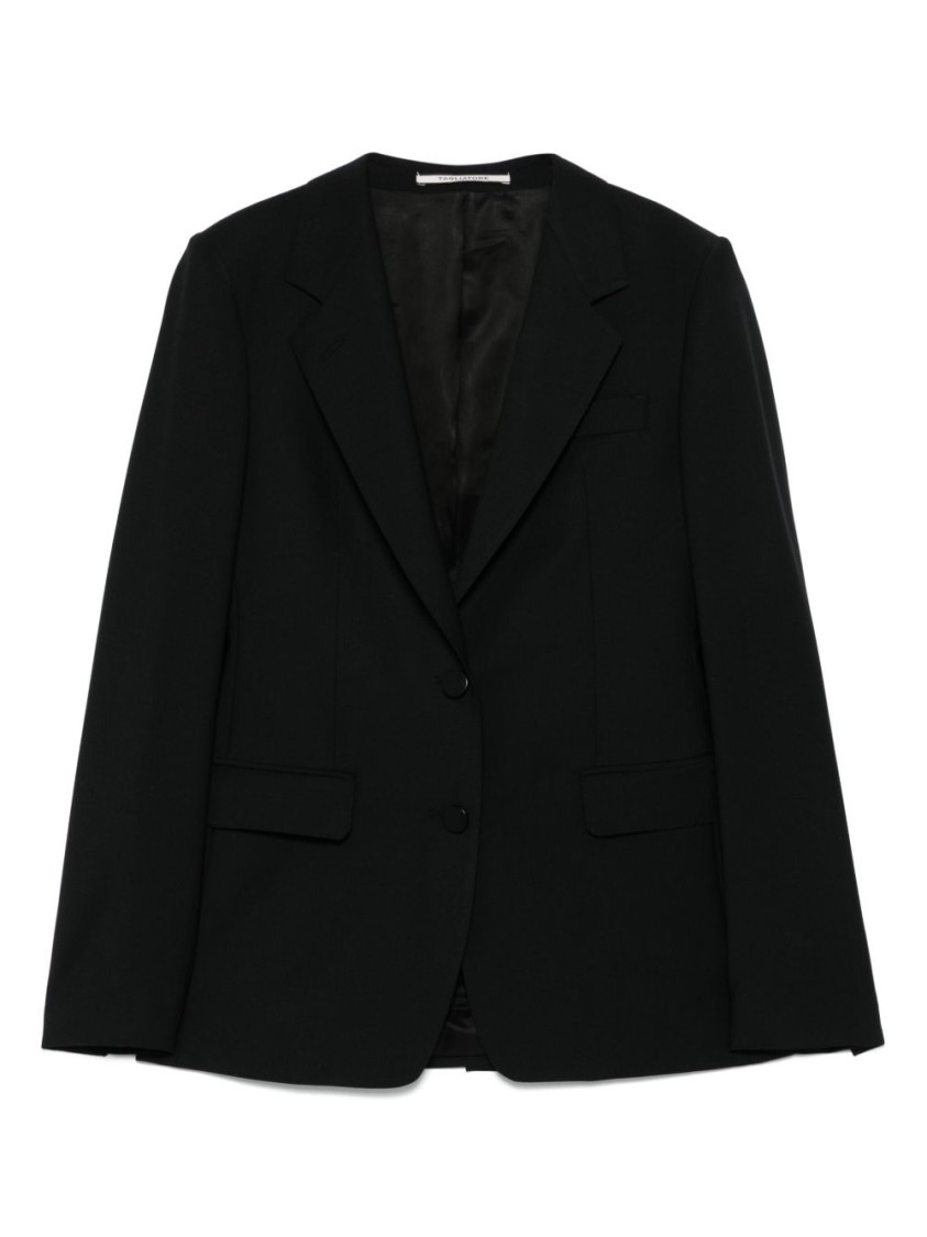 Tagliatore Tailored Black Jacket With Notched Lapel In Black
