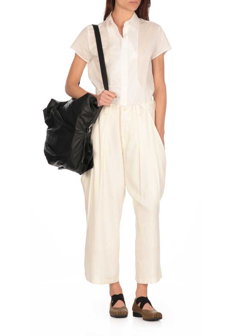 Y's High-waisted Linen Blend Pants In Neutral