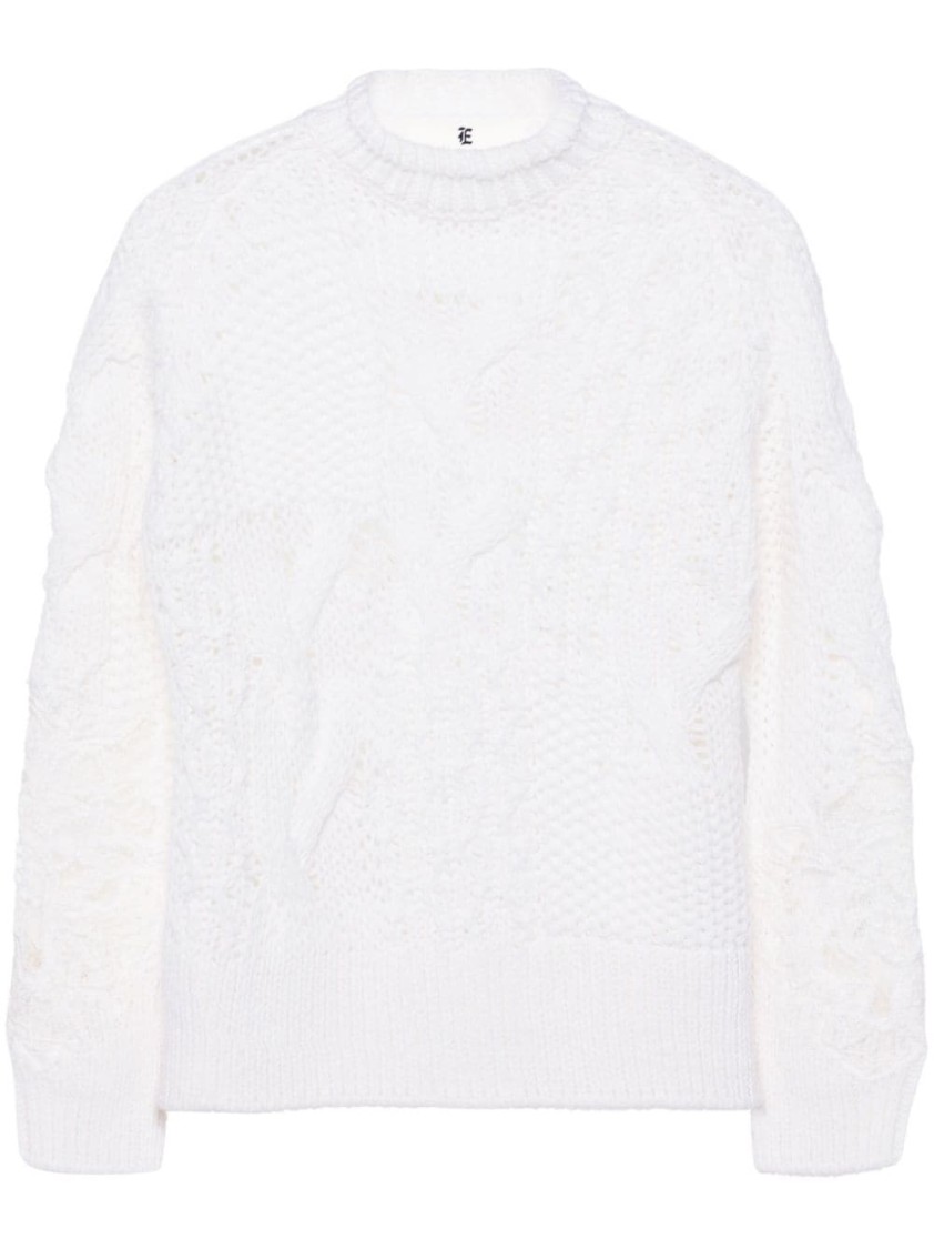 Ermanno Scervino Long Sleeve Crew Neck Sweater