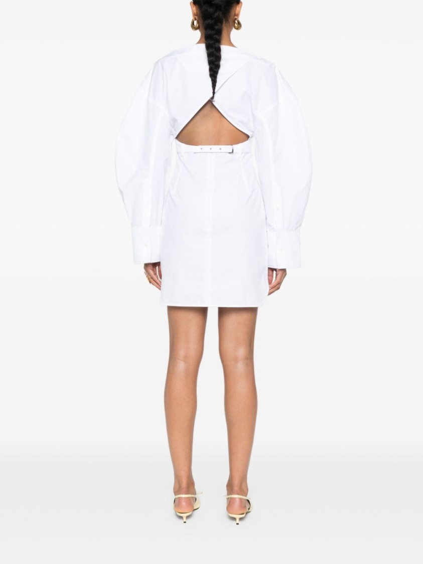 Jacquemus La Casaco Long Sleeve Cotton Shirtdress