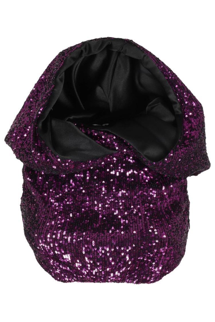 NERVI NERVI SLEEVELESS HOODED TOP WITH SHIMMERING ZUZE PATTERN