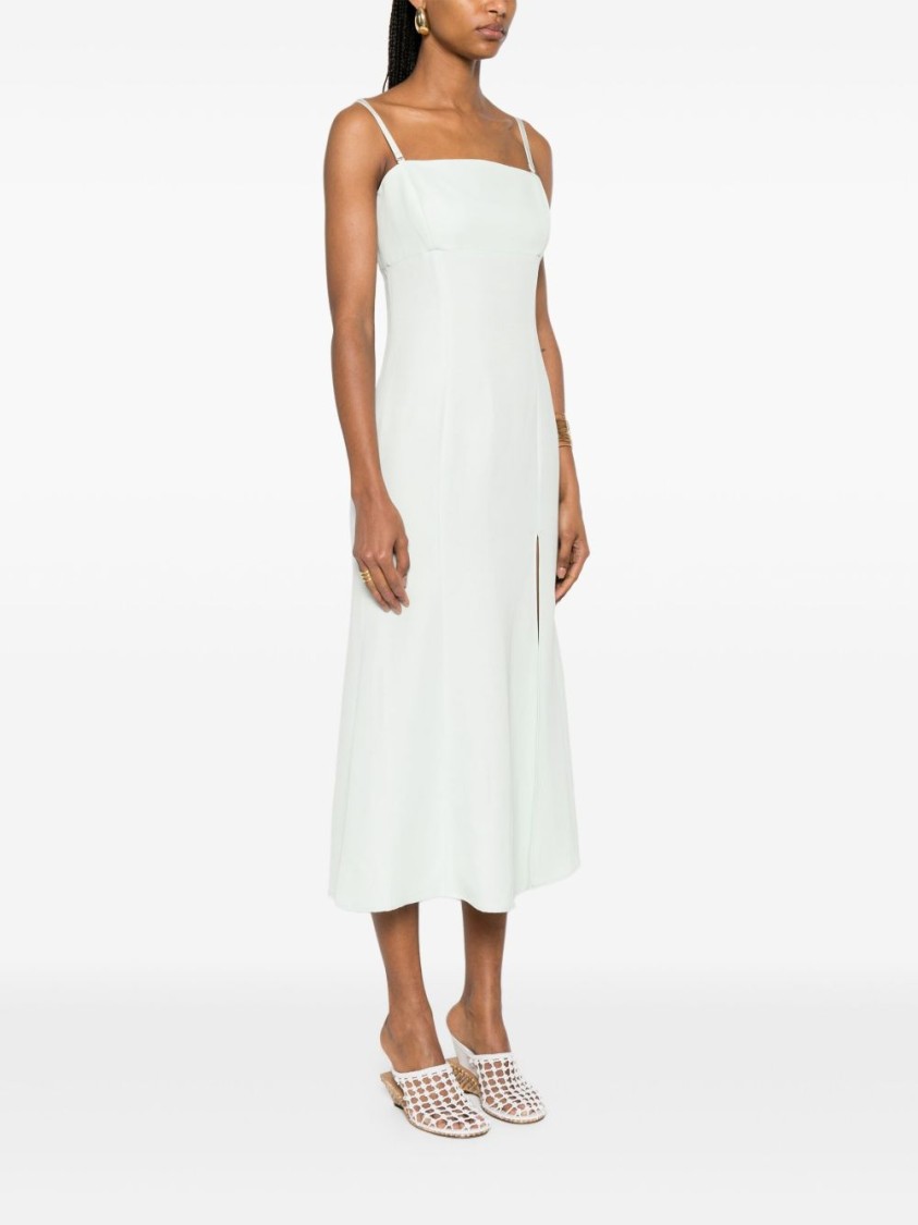 Shop Twinset Twin-set Square Neck Midi Dress