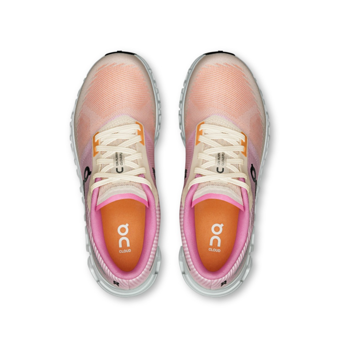 On Vibrant Gradient Sneakers With Cushied Sole In Pink