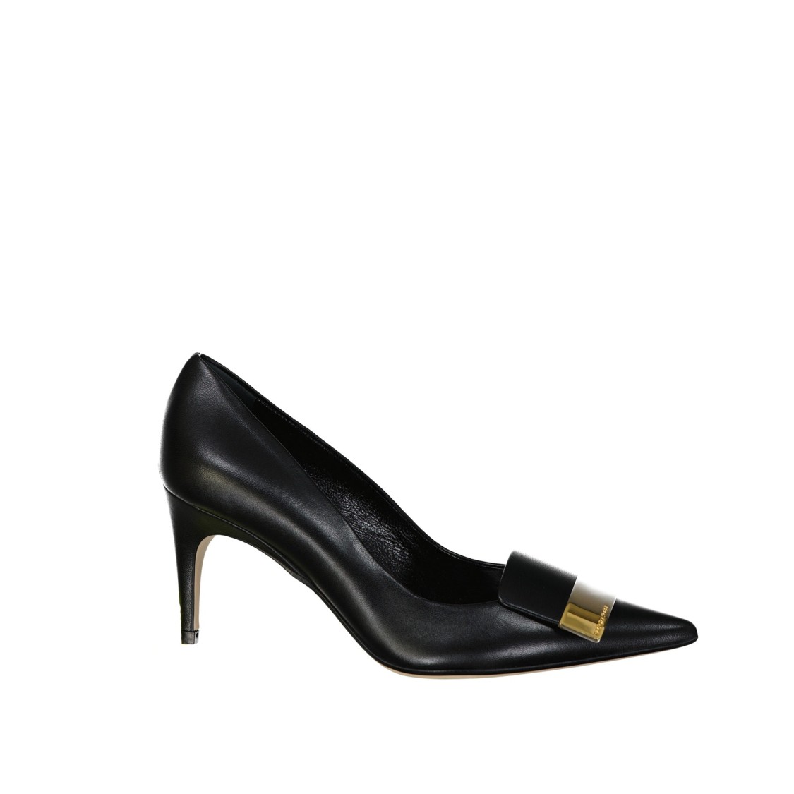 Sergio Rossi Sr1 Buckle Pointed High Heels In Black