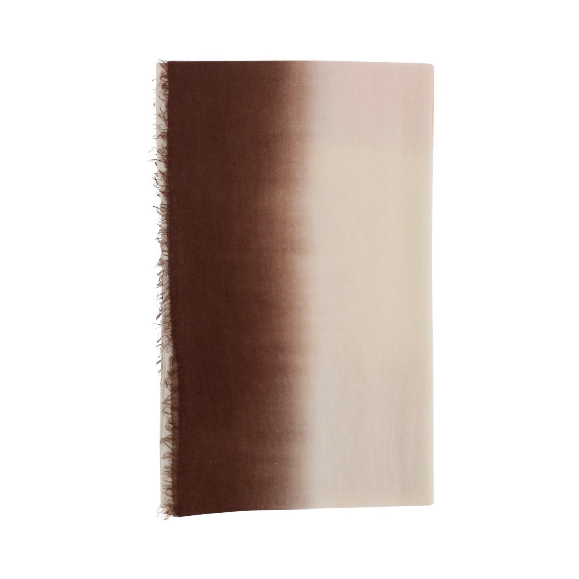 Faliero Sarti Gradient Effect Cashmere Scarf With Frayed Edges In Neutrals