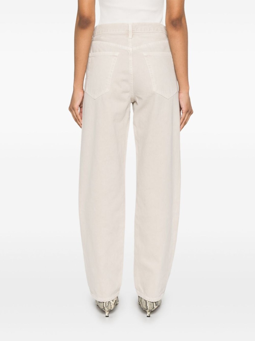 Shop Agolde High-waisted Relaxed Straight-leg Jeans With Timeless Appeal In Neutrals
