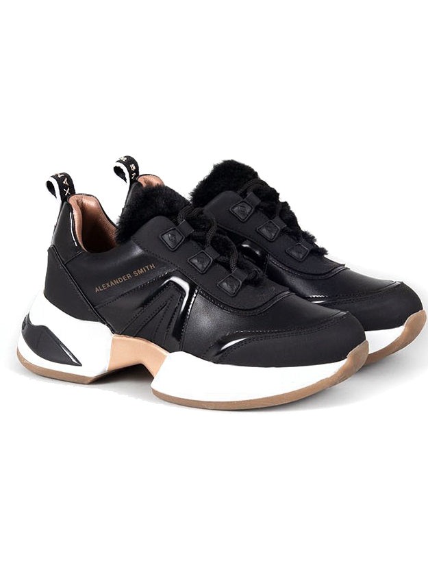 Alexander Smith Casual Trainers With Sole And Contrasting Detailing In Black