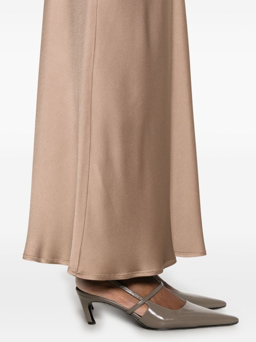 Shop Antonelli Flowing Midi Skirt With Soft Sheen Finish