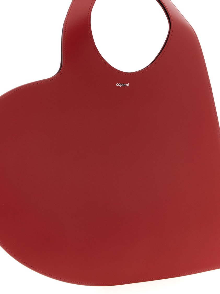 Coperni Heart Shape Top Handle Shoulder Bag In Red