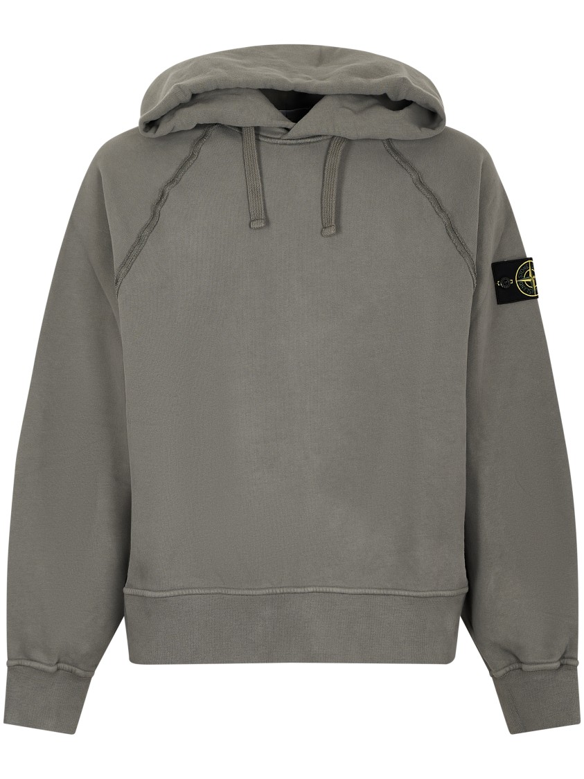 Stone Island Relaxed-fit Hooded Sweater With Kangaroo Pocket And Raglan Sleeves In Multi