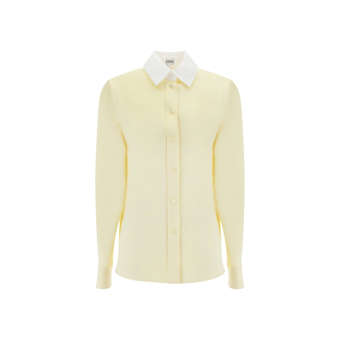 Shop Loewe Silk Shirt In Yellow