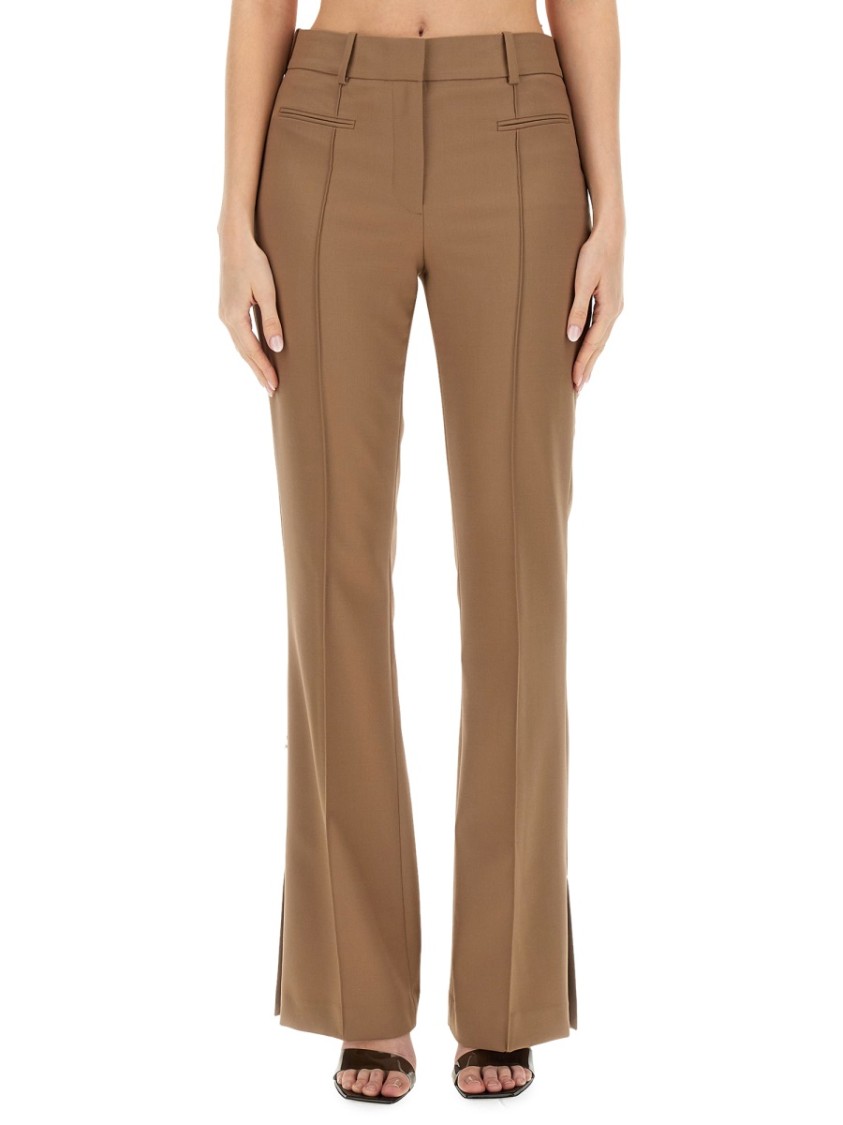 Shop Helmut Lang Boot Cut Slim Fit Pants In Brown