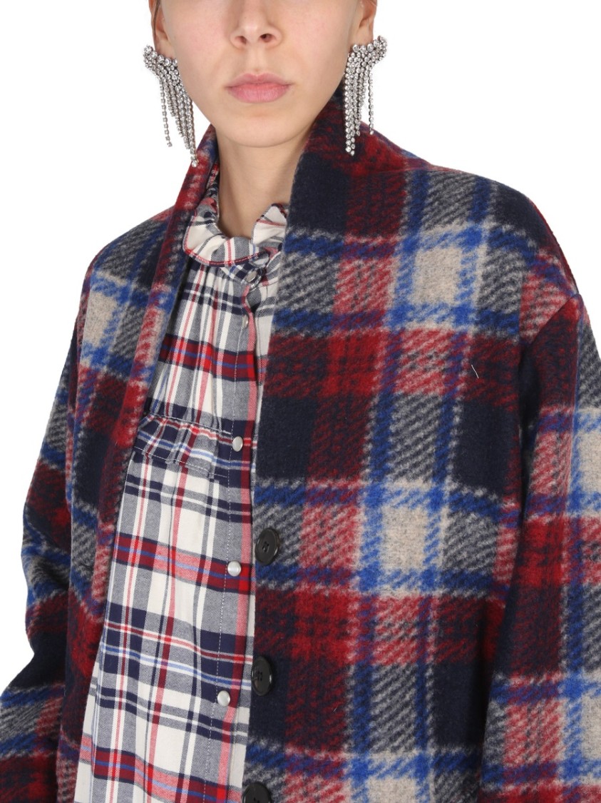 Shop Isabel Marant Étoile "gabriel" Coat In Multicolor