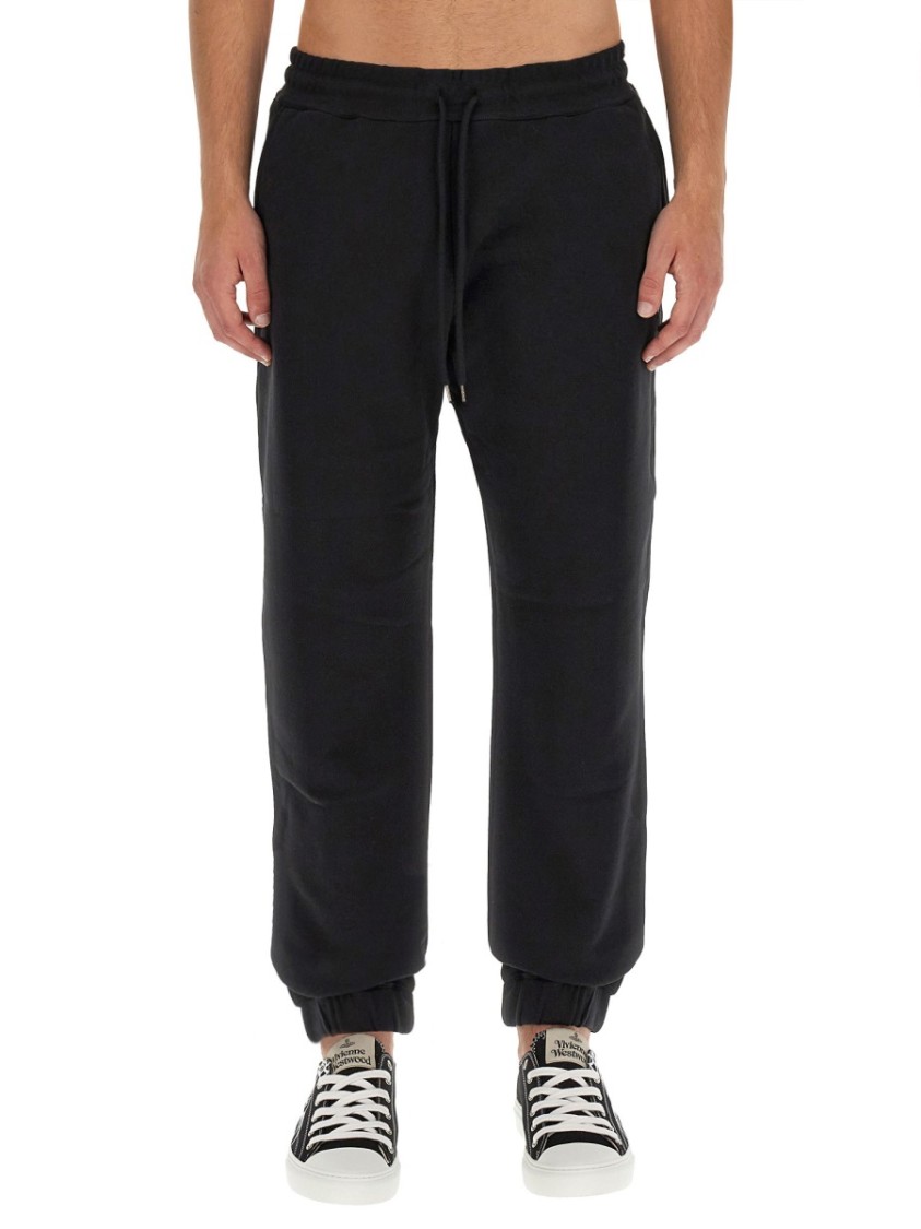 Vivienne Westwood Black Jogging Pants With Elastic Waistband In Black