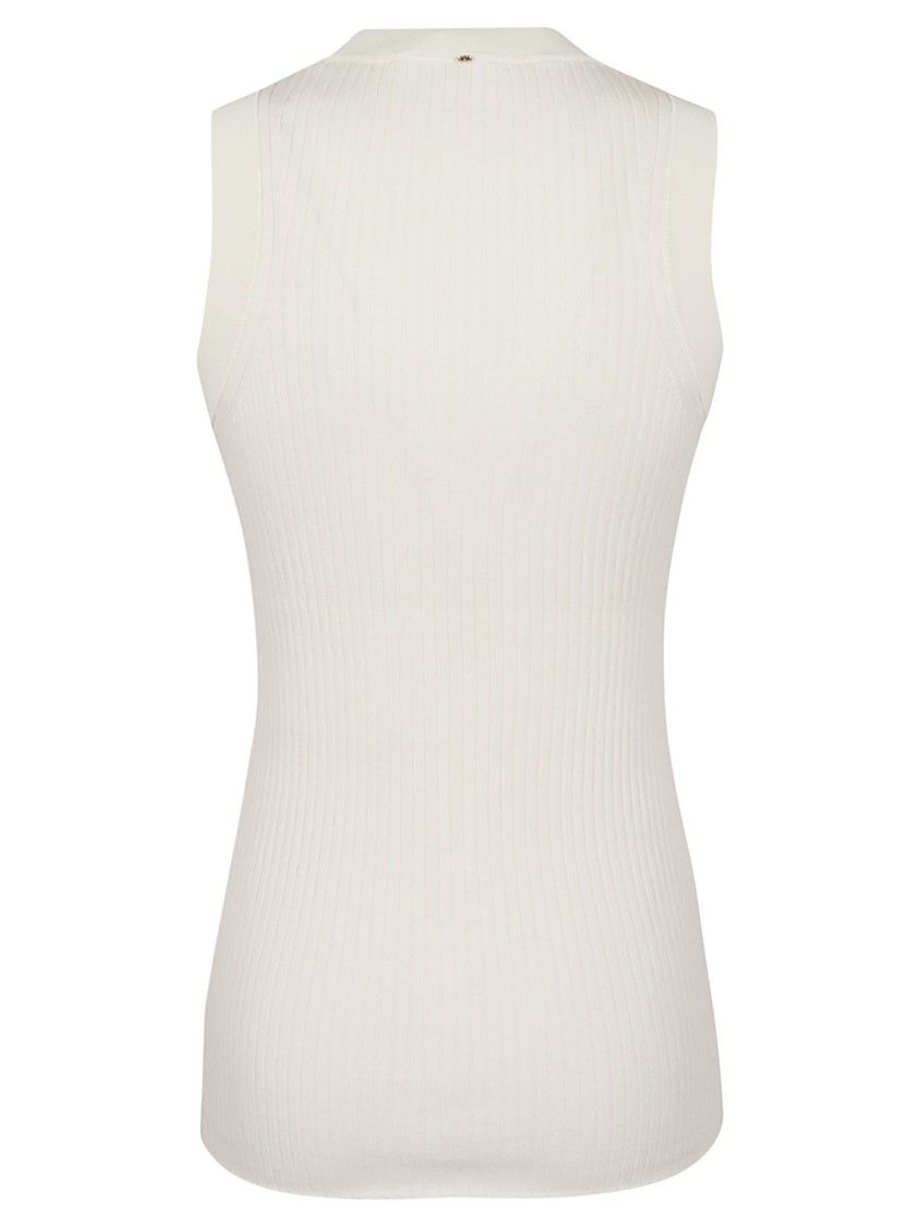 Shop Max Mara Pure Cotton Fitted Toledo Tank Top With Flat Rib Texture