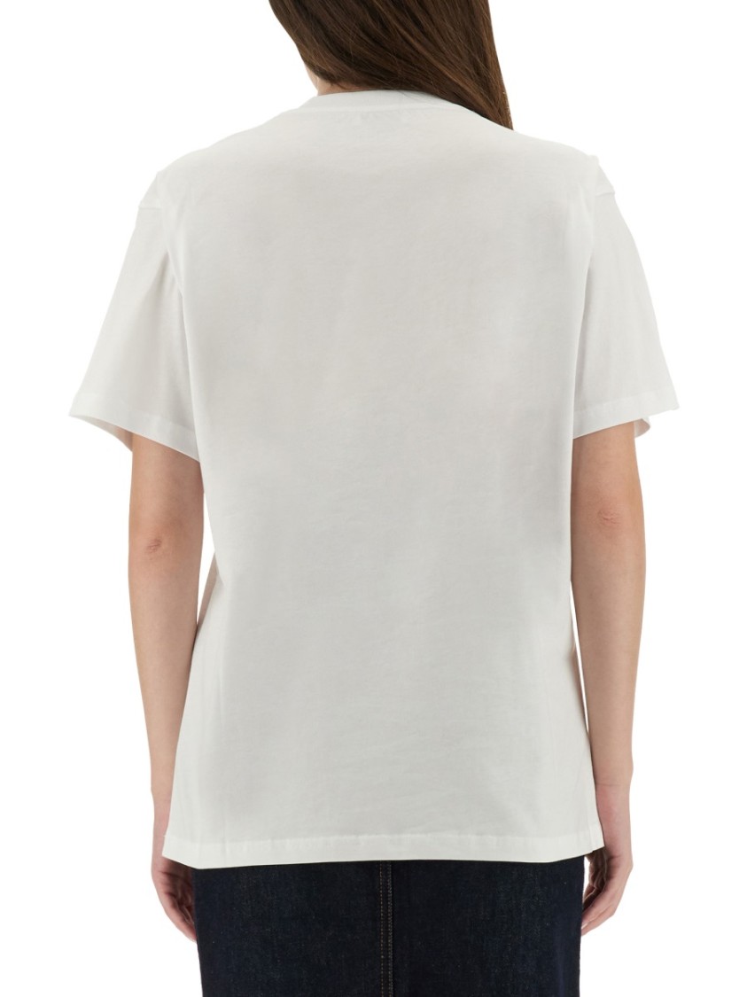 Moschino Crew Neck Graphic Print Short Sleeves Tshirt In White