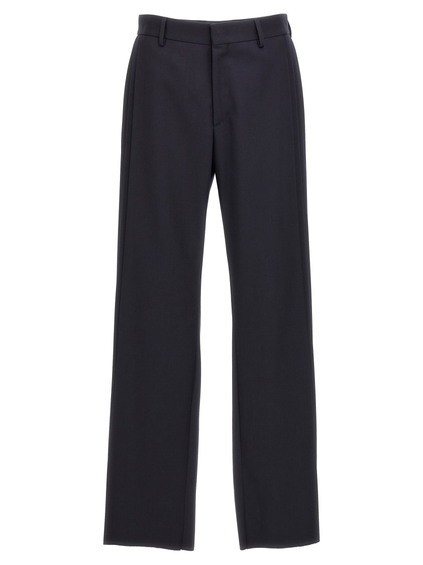 Fendi Crepe Trousers Featuring Pockets And Pleats In Black